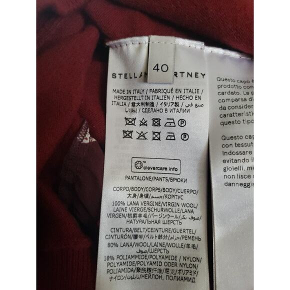 Stella McCartney Wool Harem Cut Joggers Citrus Fruit Appliqués Sz US S IT 40 (V4 - Picture 8 of 10